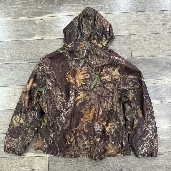VTG Manchester Realtree Camo Fleece Hoodie Jacket Zip Up Outdoor Hunting Mens XL - Picture 5 of 12